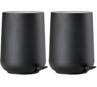 ZONE DENMARK, Nova Poubelle à pédale, pour salle de bain, noire, 5 l (Lot de 2)