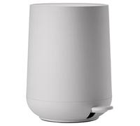 ZONE DENMARK Poubelle Salle de Bain Nova - 3L - Poubelle à pédale - Design Scandinave - Plastique ABS Doux Au Toucher - H23cm D20,5cm - Gris