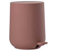 ZONE DENMARK Poubelle Salle de Bain Nova - 3L - Poubelle à pédale - Design Scandinave - Plastique ABS Doux Au Toucher - H23cm D20,5cm - Peach Red (rouge)