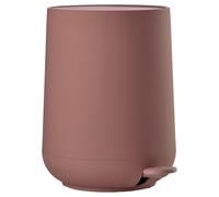 ZONE DENMARK Poubelle Salle de Bain Nova - 5L - Poubelle à pédale - Design Scandinave - Plastique ABS Doux Au Toucher - H29cm D23cm - Peach Red (rouge)