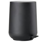 ZONE DENMARK Poubelle Salle de Bain Nova - 5L - Poubelle à pédale - Design Scandinave - Plastique ABS Doux Au Toucher - H29cm D23cm - Noir