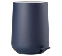 ZONE DENMARK Poubelle Salle de Bain Nova - 5L - Poubelle à pédale - Design Scandinave - Plastique ABS Doux Au Toucher - H29cm D23cm - Bleu roi