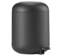 ZONE DENMARK Sensu Poubelle de salle de bain, Petite poubelle cosmétique, Poubelle avec couvercle, diam. 19 cm, hauteur 26,5 cm, capacité 4 litres, noir