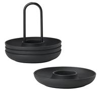 Zone Denmark Coquetiers avec support Singles. lot de 4 Black