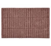 ZONE DENMARK - Tapis De Bain Tiles- 80 x 50 cm - 100% Coton - ÉPais & Absorbant - Sensation AgréAble - Sangle Pratique pour Séchage - Lavable à 40° en Machine - Rouge pêche