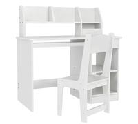 ZONEKIZ Bureau enfant pour 5 à 8 ans en MDF blanc Aosom France