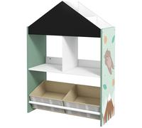 ZONEKIZ Etagère à Jouets pour Enfants avec Étagères et Tiroirs Amovibles, Vert