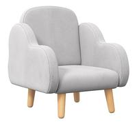 ZONEKIZ Fauteuil pour enfants de style scandinave avec accoudoirs en forme de nuage, fauteuil pour enfants jusqu'à 3 ans en tissu, 46x51x55cm, gris