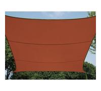 Perel Voile d’ombrage rectangulaire 4 × 3 m pour Jardin et terrasse, Polyester Respirant et déperlant 160 g/m², Protection UV 90%, Anneaux INOX, Terracotta