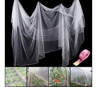 Zonon Moustiquaire de Jardin, Filet de Protection Contre Les Mouches, Les Oiseaux, la Chasse et Les Plantes aveugles (Blanc, 3 x 10 m)