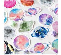 Zonster 45 pièces/Paquet Fun Planet Stickers décoratifs Scrapbooking USB Label Diary Stationery Album Bullet Journal Autocollants