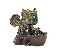 ZONSUSE Brûleur D'encens Dragon, Porte-encens Dinosaure, Brûleur D'encens Cascade Dragon, Accessoires D'aromathérapie Cadeaux pour Méditation Yoga la Maison et Le Bureau Décorer (Dinosaure)