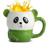 ZONSUSE Mug Panda Original, Tasse Panda Personnalisée, Mug D'animaux 3D, Grandes Tasses à Café, Tasse en céramique, avec Manche en Forme de Bambou, Idee Cadeau pour Hommes Femmes 550ml (A)