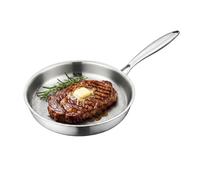 zoocco Titanium Frying Pan, Uncoated Hammered Naturally Non-Stick Skillet, PFAS-Free 1000°F Oven Safe Cookware, Induction & All Stovetop Compatible for Searing Steak Eggs (12.59 IN No Lid)