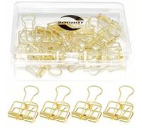 Zoohot Créatif pince à dessin creux d'or Long clip de queue, Lot de 15