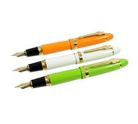 zoohot Jinhao 159 Stylo-plumes garniture d'or plume moyenne Heavypen 3 pièces en 3 couleurs