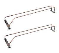 zoohot Lot de 2 porte-verres à vin en cuivre de 40,5 cm, support à suspendre sous l'armoire (1 rangée, lot de 2)