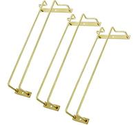 ZOOHOT Lot de 3 porte-verres à vin doré de 27,9 cm - Support de verres à pied pour bar et cuisine (1 rangée)