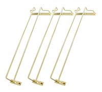 ZOOHOT Lot de 3 supports à verres à vin dorés de 35,6 cm pour dessous de placard, bar et cuisine