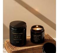 Zooly All-Black Bougie parfumée en pot en céramique senteur citron vert, basilic et mandarine - 200 g