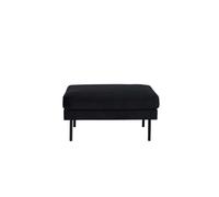 Zoom pouf velours noir.