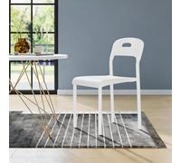 ZoomBuggy Chaises Salle a Manger en Plastique Empilables, Charge 113 kg | Chaise Cuisine Scandinaves, Dossier Ergonomique, Assise Imperméable, 40 x 45,6 x 76,5 cm, pour Salle à Manger, Cuisine, Café