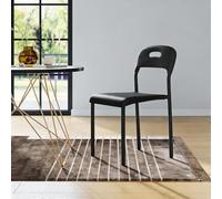ZoomBuggy Chaises Salle a Manger en Plastique Empilables, Charge 113 kg | Chaise Cuisine Scandinaves, Dossier Ergonomique, Assise Imperméable, 40 x 45,6 x 76,5 cm, pour Salle à Manger, Cuisine, Café