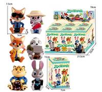 Zootopia série bon assis boîte aveugle Figurines mignon Judith Nick Flash Finnick ornements de bureau enfants cadeaux de noël nouvel an 6 pièces avec boîte