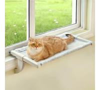 Zoratoo Perchoir pour Chat à Montage de Rebord de fenêtre, hamac Coulissant en Une Seule étape avec Housse en Tissu Amovible, sans ventouses, lit pour Rebord de fenêtre et Chevet (XL)