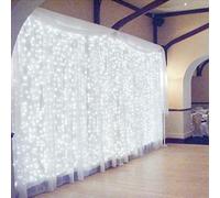 Zorela 600 LED 6Mx3M Rideau Lumineux Noël Extérieur, 8 Modes Guirlande Rideau Lumineuse Extérieure et Intérieur Connectable, IP44 Étanche Rideaux Lumineux Deco Noël pour Fête Jardin Balcon et Fenêtre
