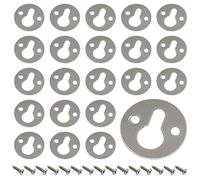 Zorfeter - Lot de 40 crochets ronds en métal de 2,5 cm - Pour accrocher un cadre photo - Avec vis - Argenté