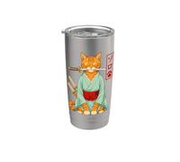 Zoro Cat Warrior T-Shirts for Men and Women Funny Anime Gobelet isotherme en acier inoxydable double paroi