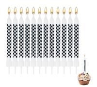 ZORTVUL 12Pcs Bougies D'Anniversaire Sur Le Thème Des Voitures De Course, Bougies D'Anniversaire L'Anniversaire Les Décorations De Gâteaux Les Cadeaux La Fête Prénatale Les Enfants Les Garçons(B)