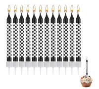 ZORTVUL 12Pcs Bougies D'Anniversaire Sur Le Thème Des Voitures De Course, Bougies D'Anniversaire L'Anniversaire Les Décorations De Gâteaux Les Cadeaux La Fête Prénatale Les Enfants Les Garçons(A)