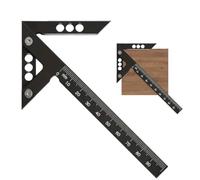 ZORTVUL Détecteur De Centre, Règle De Ligne En Alliage D'Aluminium, Angle De Charpentier, Règle Linéaire 45°90° En Alliage D'Aluminium, Angle De Centrage Pour Mesure Du Bois, Centrage Cylindrique(A)