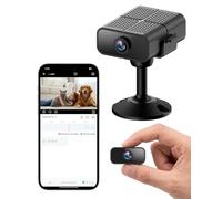 Zorvita Caméra de Surveillance Intérieure, Camera Espion Wi-FI 2,4 GHz | Vision Nocturne infrarouge, Détection de Mouvement, Stockage sur Carte SD et dans le Cloud, pour la Maison, les bébés&Bureau