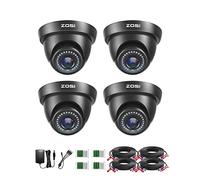 ZOSI 1080P 4pcs TVI Kit Caméras Vidéo Surveillance Extérieure 3.6mm Objectif 24pcs LEDs IR Vision Nocturne 24 m - Compatible avec Enregistreur de Type HD-TVI