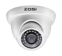 ZOSI 1080p Caméra de Surveillance Extérieure Dôme Objectif 3.6mm Haute Résolution 2000TVL Système Vidéo Surveillance Caméra Etanche IP66, Vision Nocturne 80ft (24m)