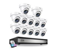 ZOSI 1080P Kit 12 Caméra Surveillance Filaire Extérieure avec DVR 16CH 4TB
