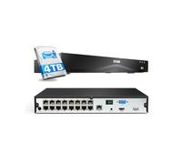 ZOSI 16CH 4K NVR PoE avec Disque Dur Intégré de 4 to, Fonctionne avec Toutes Les Caméras PoE de la même Marque, Extensible Jusqu’à 32CH, Détection de Personne/Véhicule avec Notification Push