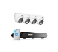 ZOSI 2.5K Kit Caméra Surveillance Extérieure PoE NVR 8CH 5MP 500GB