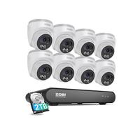 ZOSI 2.5K Kit Camera Surveillance PoE, NVR 2TB 8CH 5MP avec 8 Caméra PoE 4MP, Audio Bidirectionnel, Détection de Personne, Alerte Instantanée et Accès à Distance, Vision Nocturne 30 m, C220