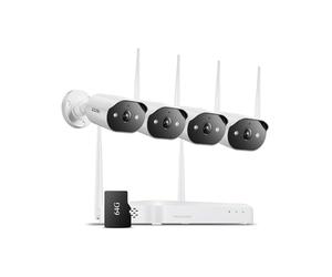 ZOSI 2K 3MP Kit Caméra de Surveillance WiFi6 IP Extérieure NVR 8CH 8MP 64Go