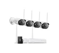ZOSI 2K Kit Caméra de Surveillance WiFi 6, 4pcs 3MP Plug-in Caméra IP Extérieure, Détection IA Vision Nocturne Couleur Audio Bidirectionnel, 8CH 4K NVR avec Carte 64Go pour Surveillance Domestique