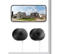 ZOSI 2K Pack 2 Caméra Fenêtre Anti Reflet Vidéo Surveillance WiFi 2.4/5GHz | Surveillez l'Extérieur par la Vitre, Sans Perçage, Vision Nocturne en Couleur, Détection IA, Stockage Cloud/Carte Mémoire