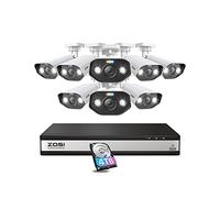 ZOSI 32CH 4K 4TB Kit NVR PoE avec Caméra Surveillance Extérieure PoE 8MP, Détection de Visage Personne Véhicule, Audio Bidirectionnelle, Sirène Lumière et Son, Enregistrement 24/7