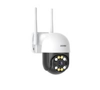 ZOSI 3MP Caméra de Surveillance WiFI Pan 355° Tilt 90°, Vision Nocturne APP Gratuite Alerte Instantanée Vision Nocturne en Couleur