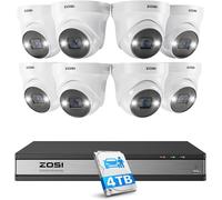 ZOSI 4K 16CH PoE Kit Caméra de Surveillance, NVR 4TB 4K avec 3K Caméra PoE