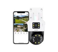 Caméra de surveillance ZOSI 4MP+4MP PoE à double objectif, dotée de la reconnaissance intelligente des personnes, du suivi automatique et de l'audio bidirectionnel, compatible avec les enregistreurs N