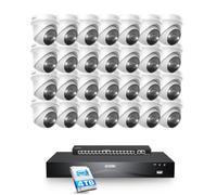 ZOSI 4K Kit Caméra de Surveillance 32CH NVR PoE 4TB, 28pcs 8MP Caméra Extérieure et 16 Ports PoE Switch Commutateur, Détection de Personne/Véhicule, Audio Bidirectionnelle, Enregistrement 24/7